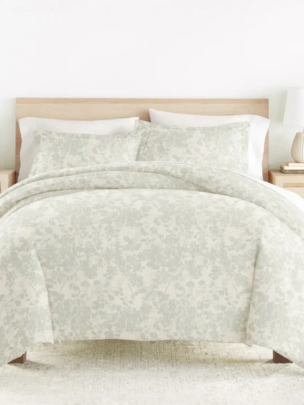 Soft Mint Patterned Duvet Cover and pillow case set - King